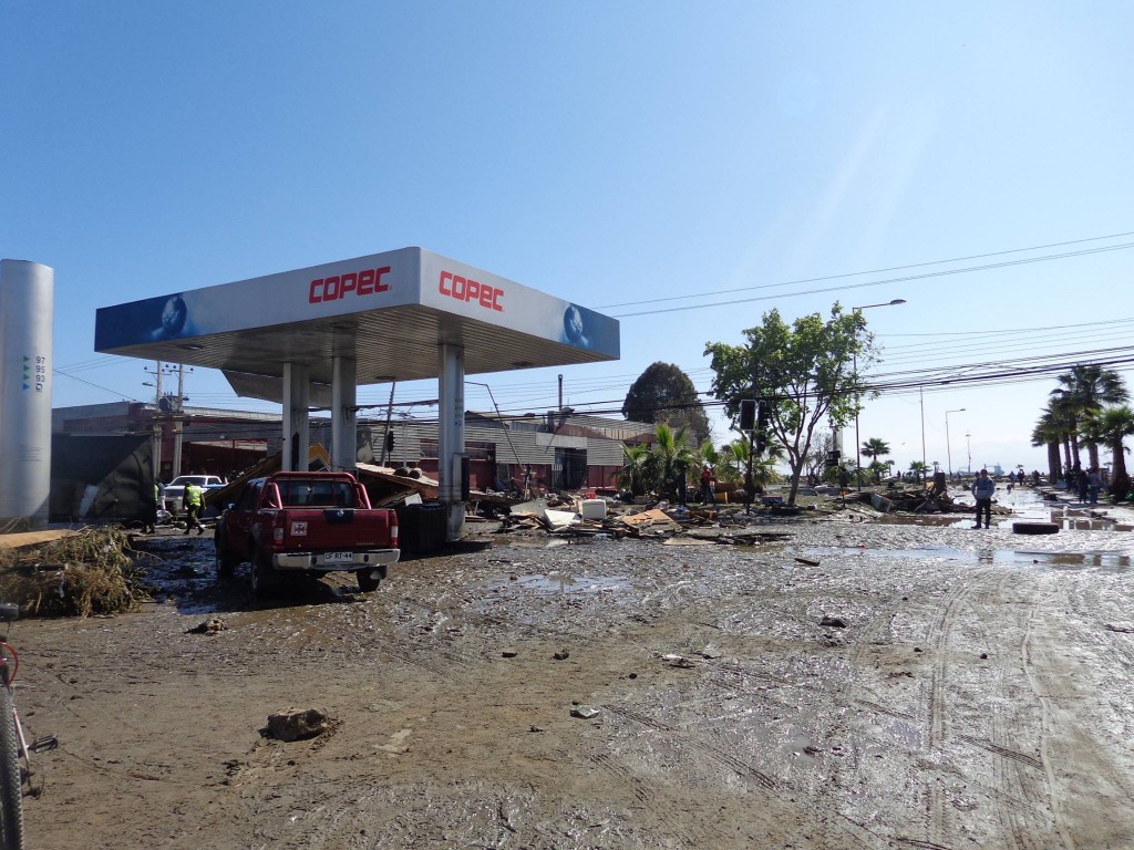 Daños provocados por el terremoto y el tsunami en el borde costero de Coquimbo. | Catalina Tapia.