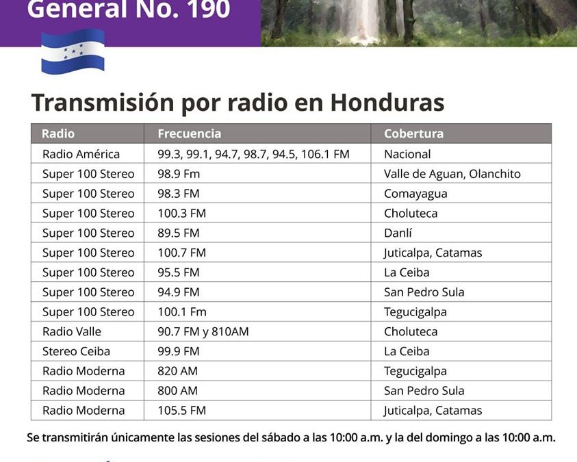 Iglesia en Honduras transmitirá la Conferencia General por radio abierta